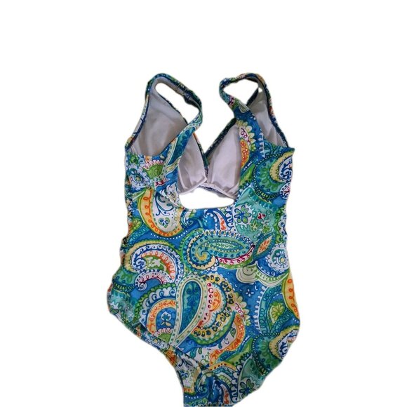 Ralph Lauren Women's Paisley Underwire One Piece Swimsuit Size 8 NWOT - Picture 3 of 4
